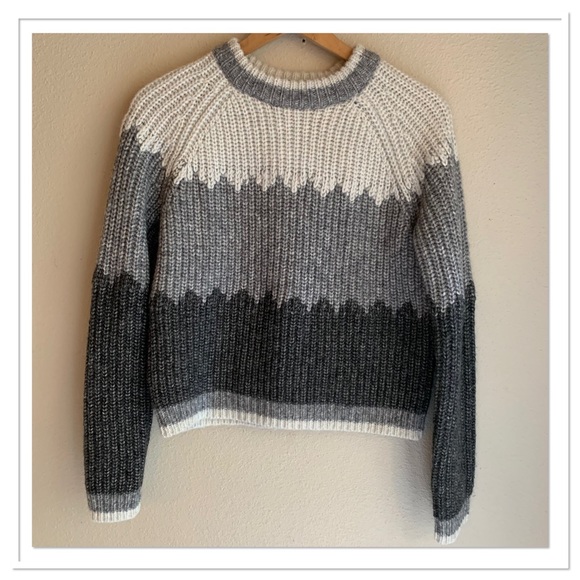 Aritzia Wilfred Free Knit Sweater Alpaca Wool Blend Gray Size Extra Small - Picture 2 of 6